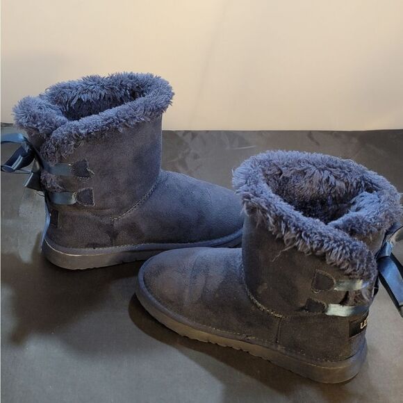 UGG MINI BAILEY BOW RETRO SPOTS OCEAN BOOTS - WOMEN'S S2 - Picture 8 of 13